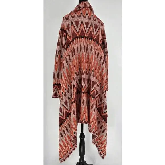 Anthropologie Sleeping On Snow Cardigan Small Maroon Wool Blend Southwest NWT - Picture 3 of 5